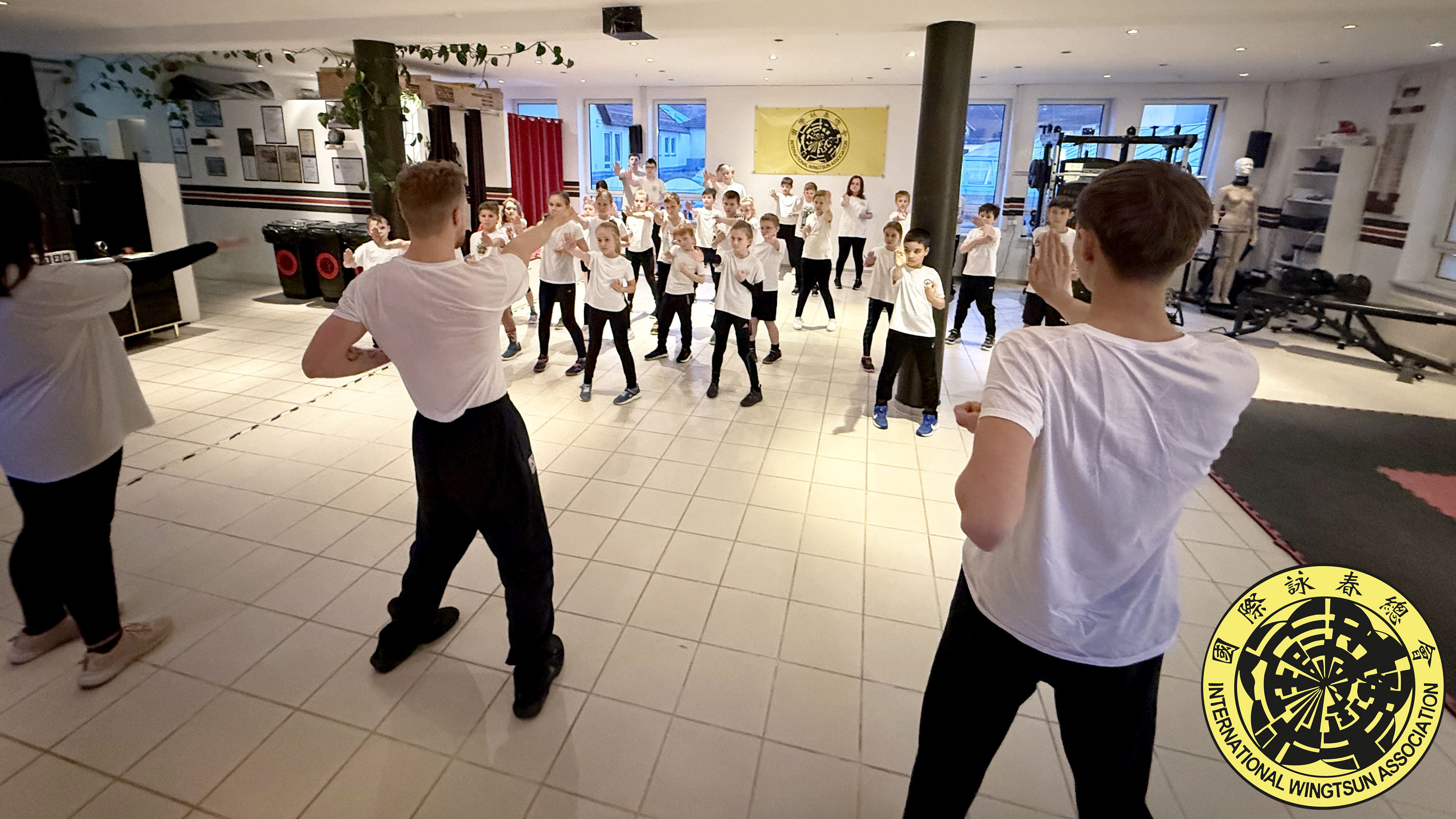 Eine Kids WingTsun Gruppe bei einem Lehrgang